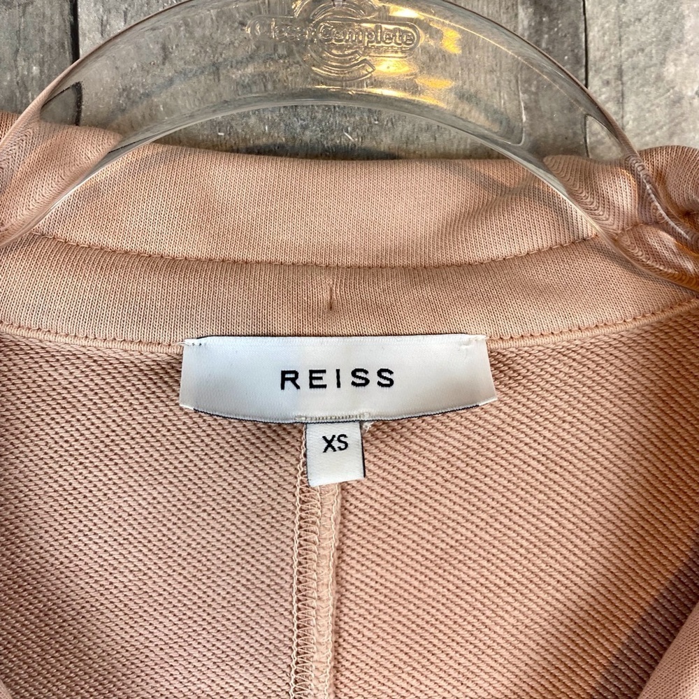 REISS Lila Twin Pocket Jersey Dress in Peach Size Extra Small. - Picture 9 of 13